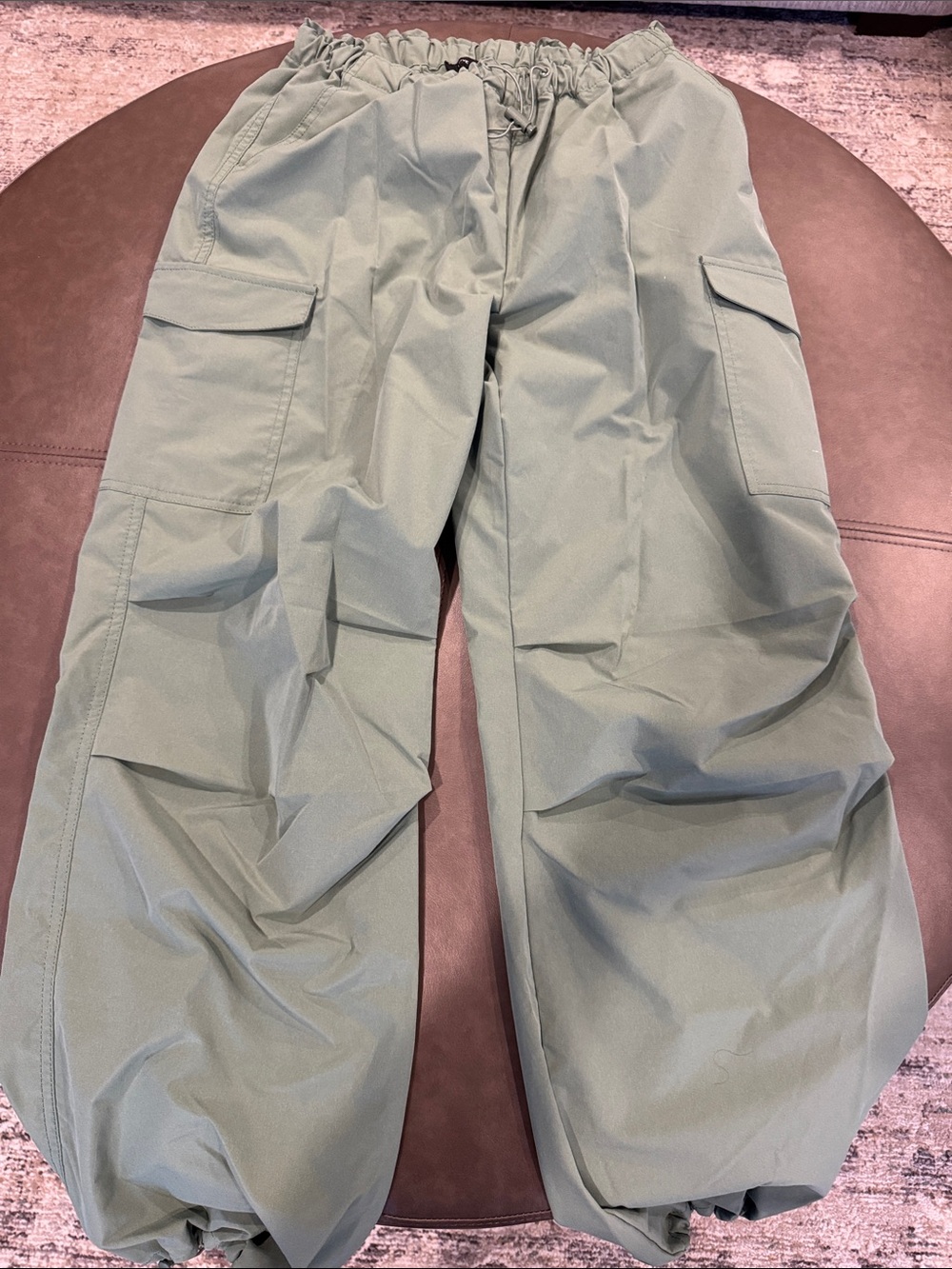 Love Tree Olive Green Cargo Joggers with Elastic Waist